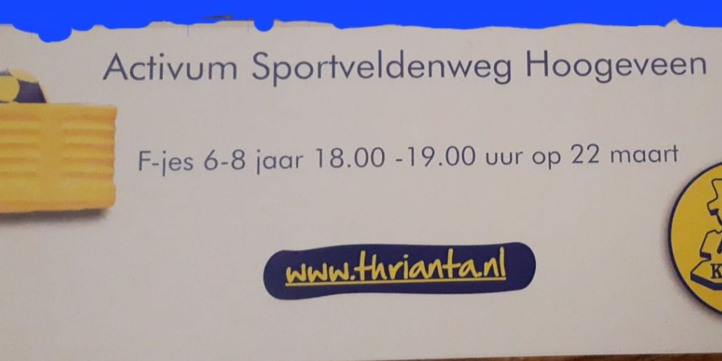 Vriendjes en vriendinnetjes trainings avond van de F-jes ( leeftijd 6- 8 jaar)